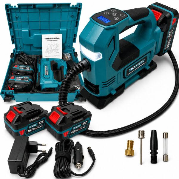 เครื่องปั๊มลมยางรถยนต์ไร้สาย ALL NEW TK-QC499